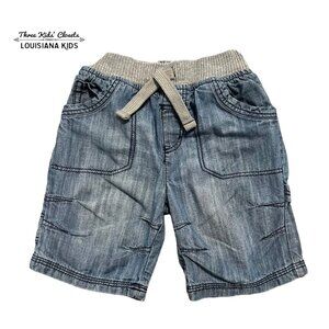 Tu Sz 4-5Y Pull On Chambray Drawstring Shorts